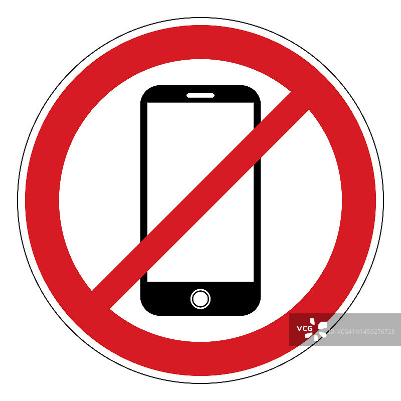 红色禁止手机图标图片素材
