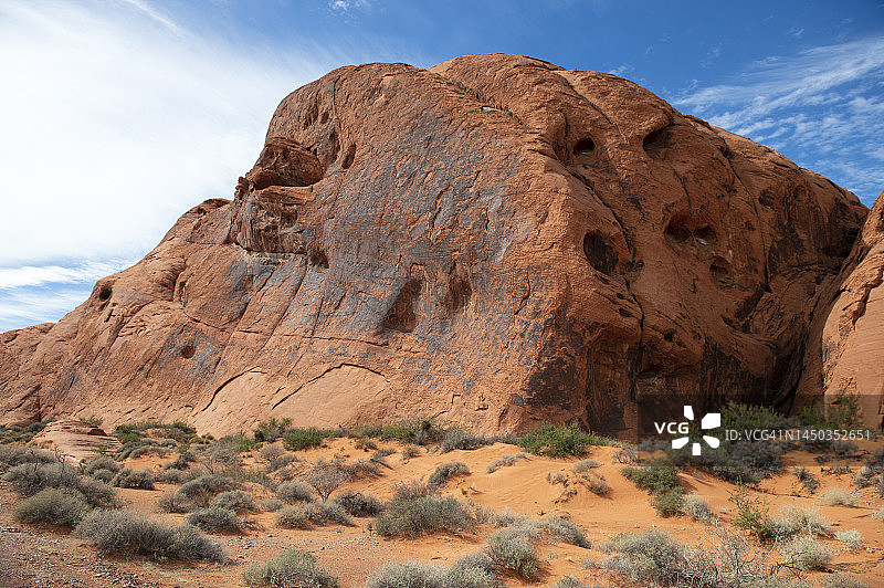 火焰谷州立公园的阿兹特克砂岩图片素材