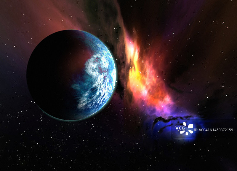 类地行星概念插画图片素材