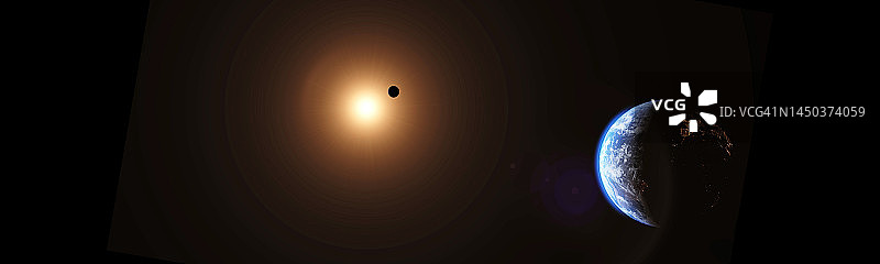 地球日出插画图片素材