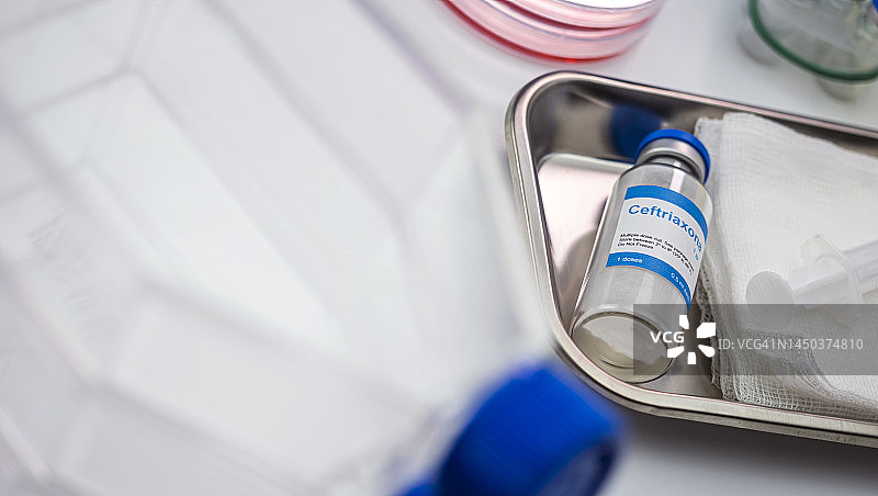 头孢曲松药瓶概念图图片素材