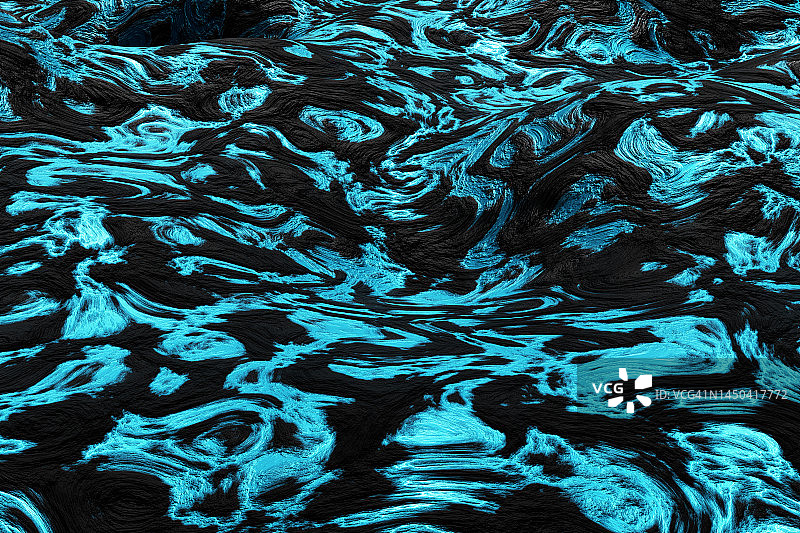 未来主义抽象蓝黑背景。3D图案沙漠沙丘。图片素材