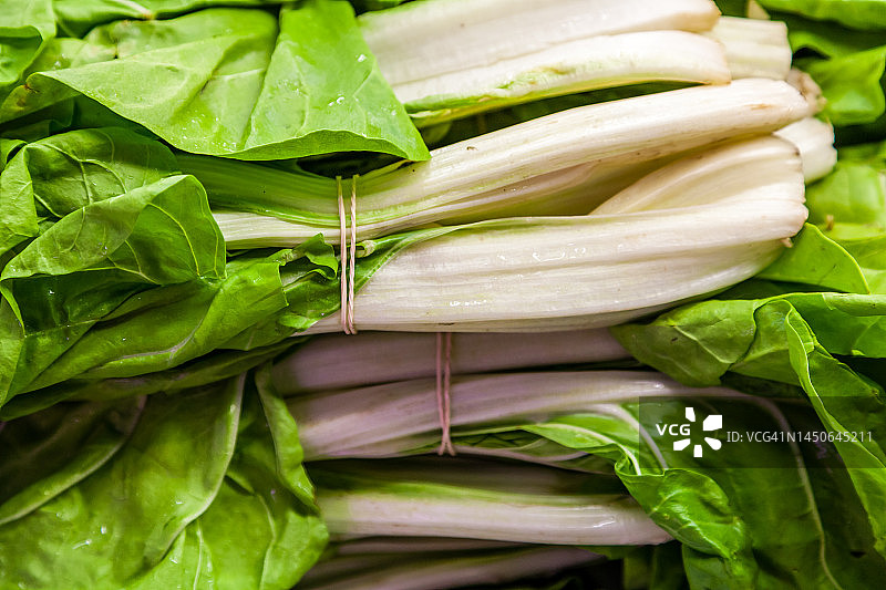 市场上出售的瑞士甜菜特写图片素材