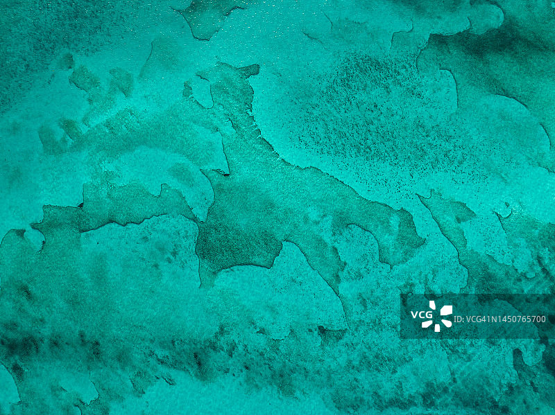 巴哈马新普罗维登斯岛海底图案无人机视角图片素材