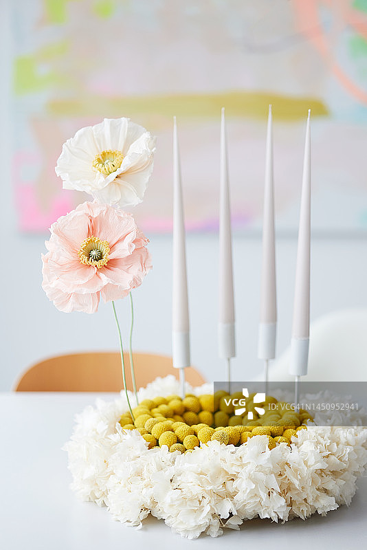 自制现代基督降临花环图片素材