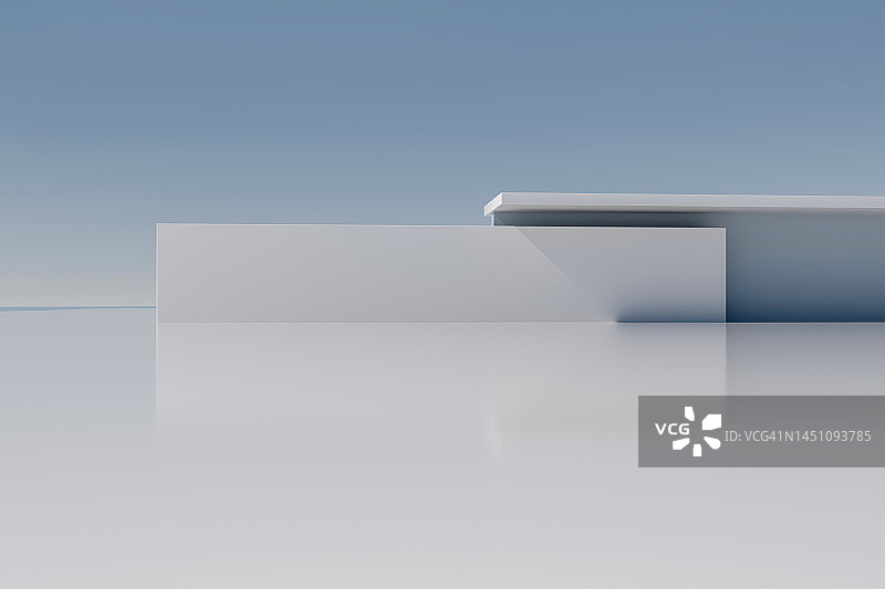 空旷的广场前的现代建筑图片素材