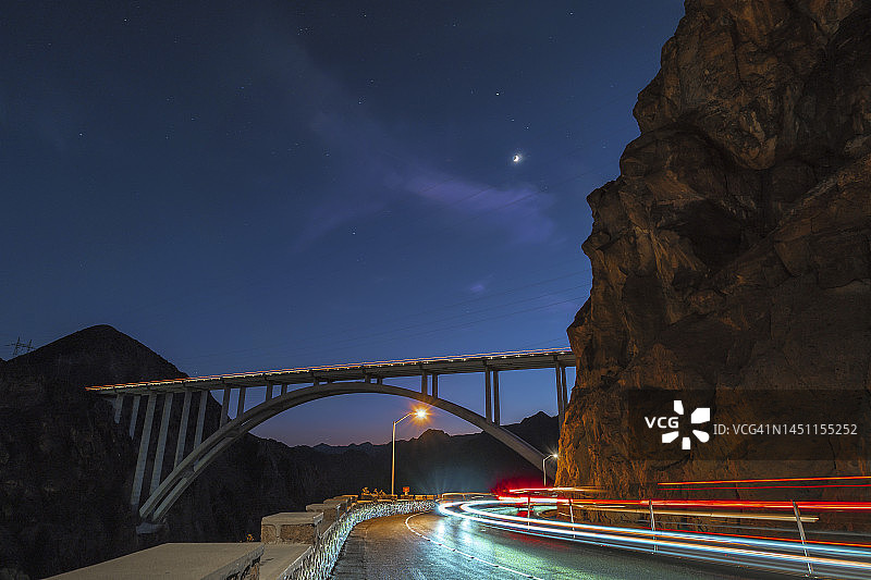 通往胡佛水坝的道路图片素材