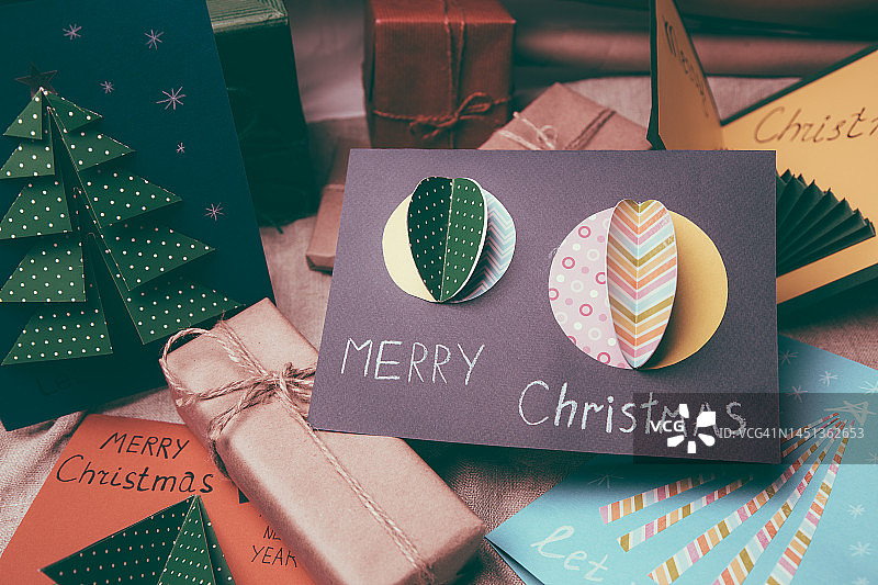 手工制作圣诞贺卡图片素材