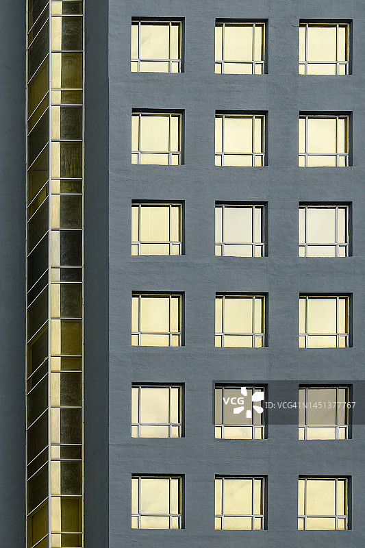 办公摩天大楼建筑立面特写图片素材