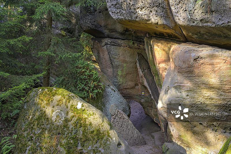 利贝雷茨克地区的砂岩石图片素材