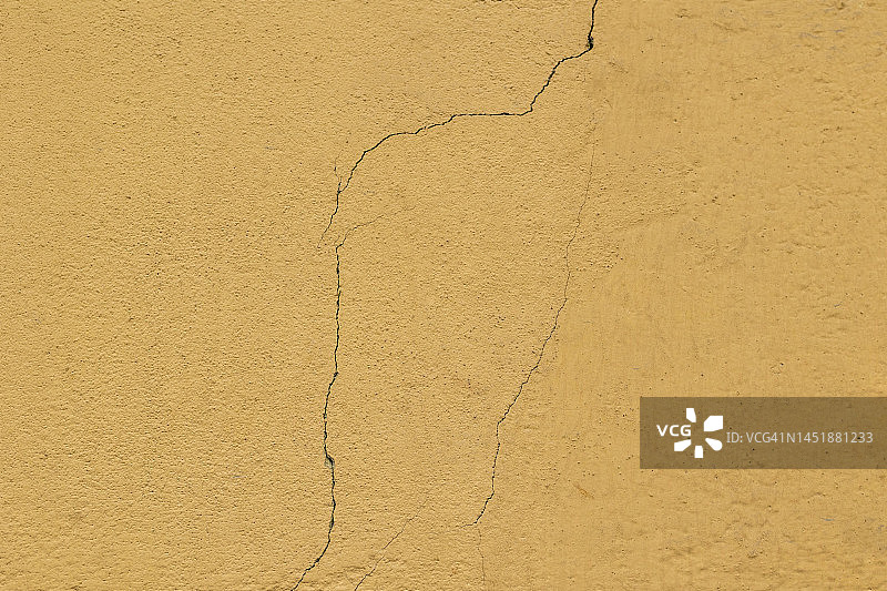 黄色裂纹墙面图片素材