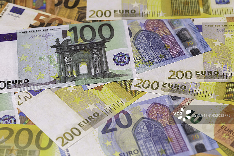 欧盟货币特写图片素材