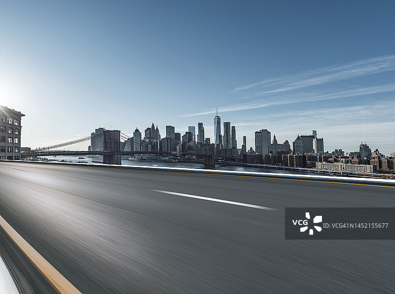 曼哈顿城市沥青路图片素材