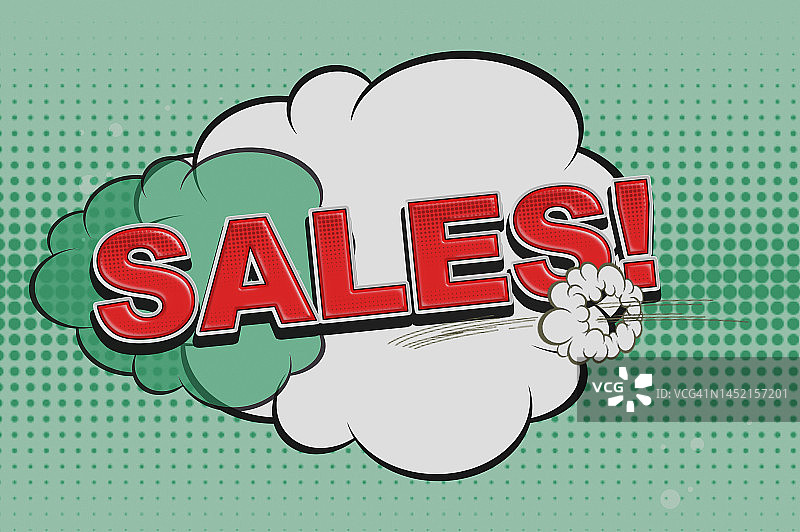 气泡中的销售信息图片素材