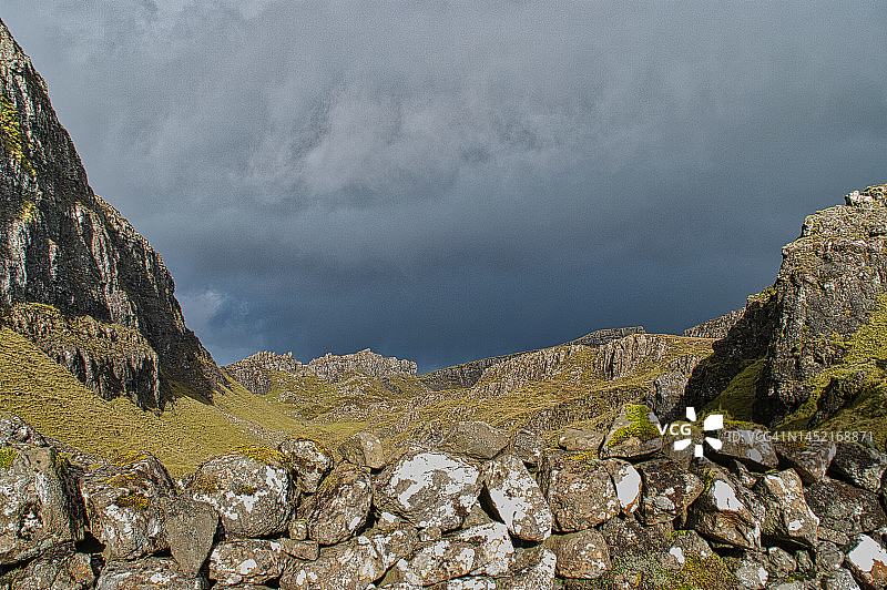 山对天俯视图片素材