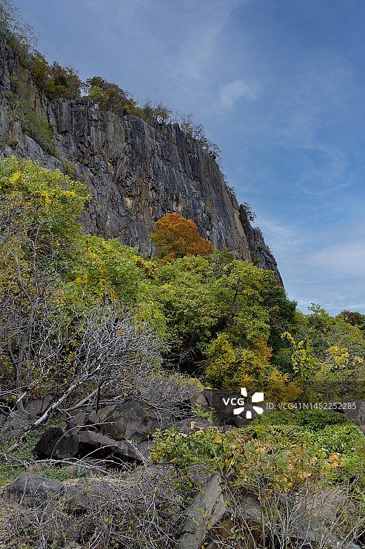 秋季的钩山-纽约州奈ack图片素材