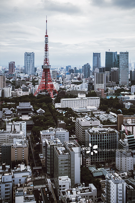 东京及东京塔风光图片素材