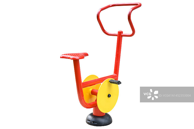 户外健身器材：自行车图片素材