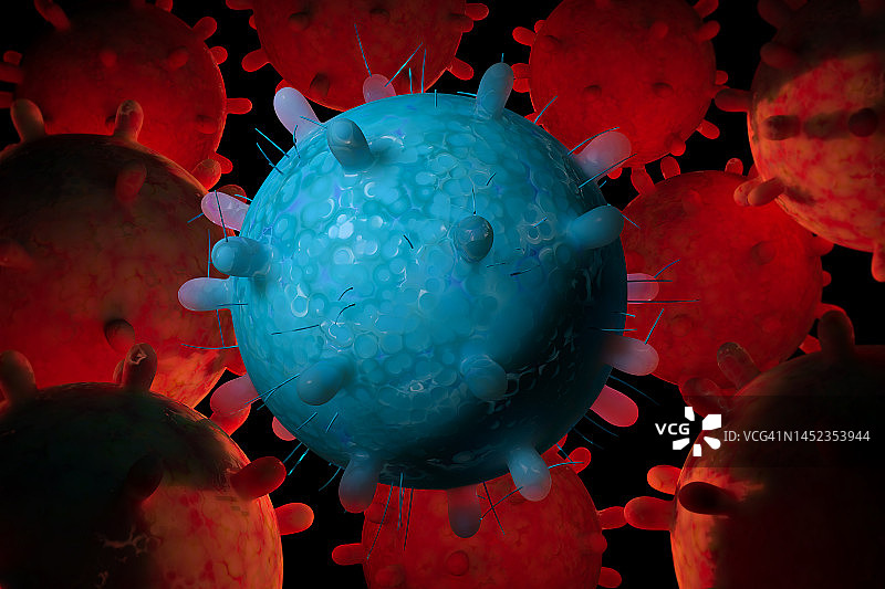 新冠病毒BF.7变异株图片素材
