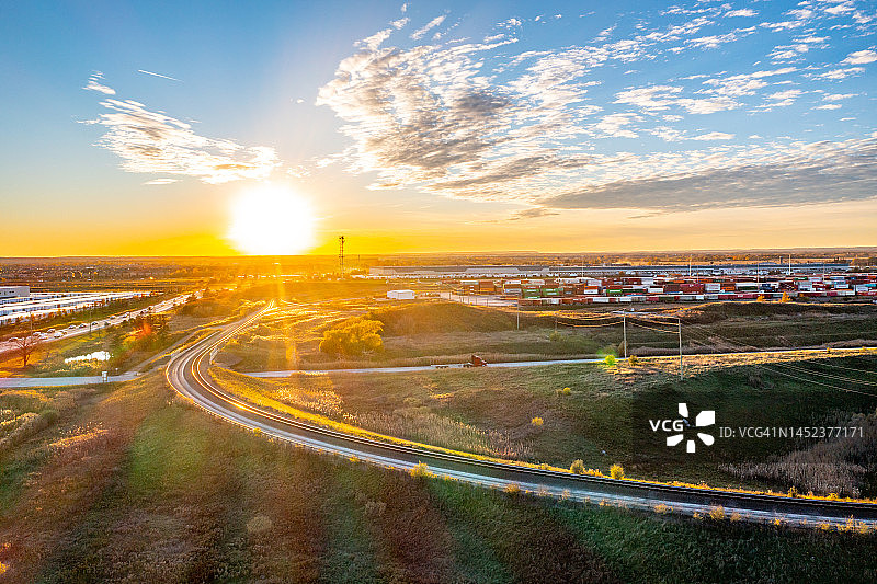 加拿大克莱因堡的加拿大太平洋铁路公司沃恩联运码头图片素材