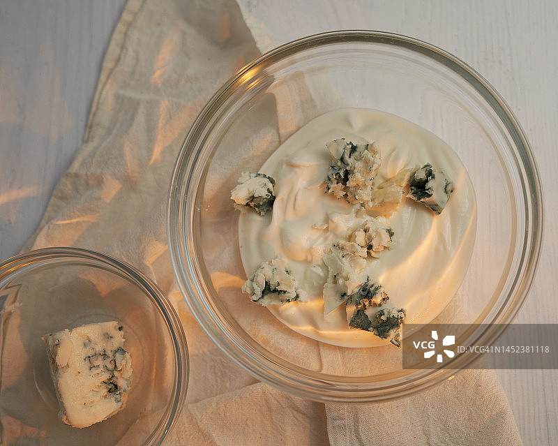 农家奶酪和洛克福奶酪图片素材