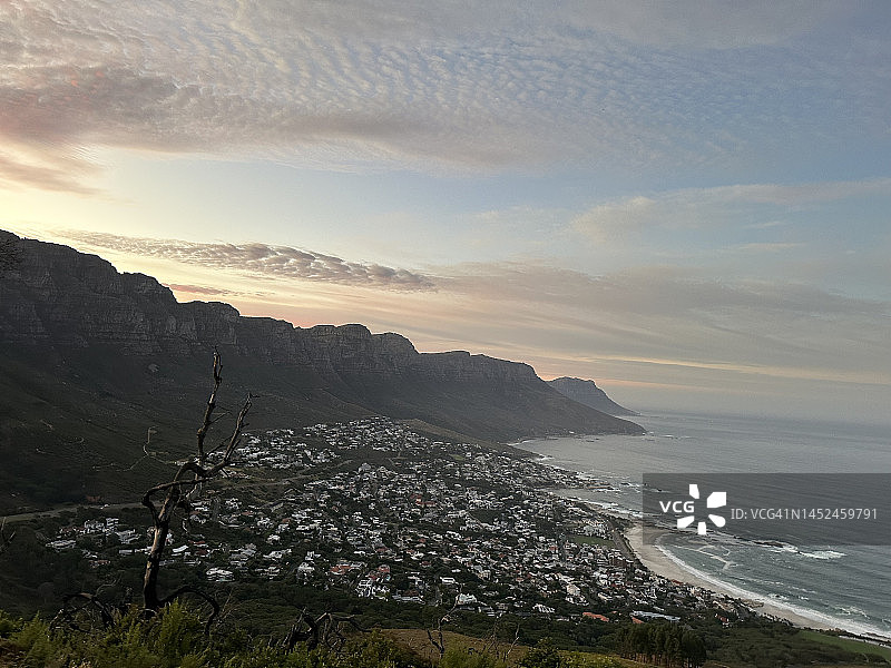 南非开普敦狮头山日出徒步图片素材