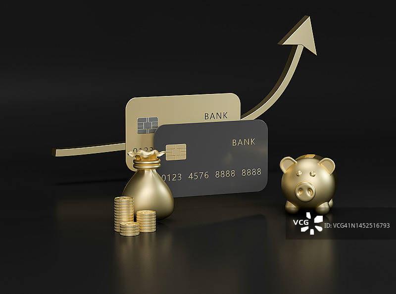 代表经济增长的金融对象图片素材