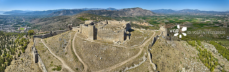 希腊伯罗奔尼撒阿尔戈斯附近的拉里萨城堡遗址图片素材