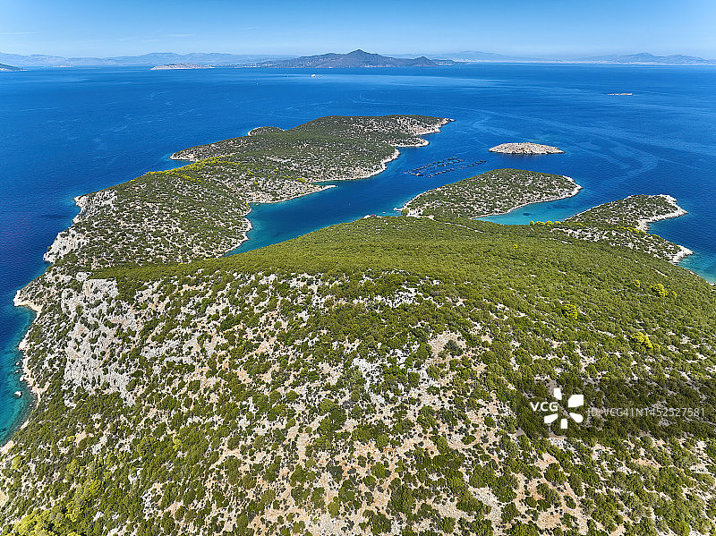 希腊波罗斯岛海岸线图片素材