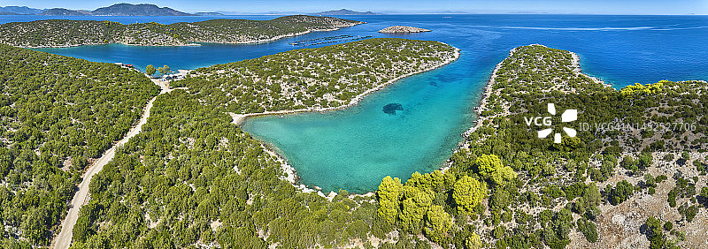 希腊波罗斯岛海岸线图片素材