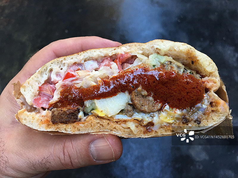 北非鸡蛋牛肉馅饼图片素材