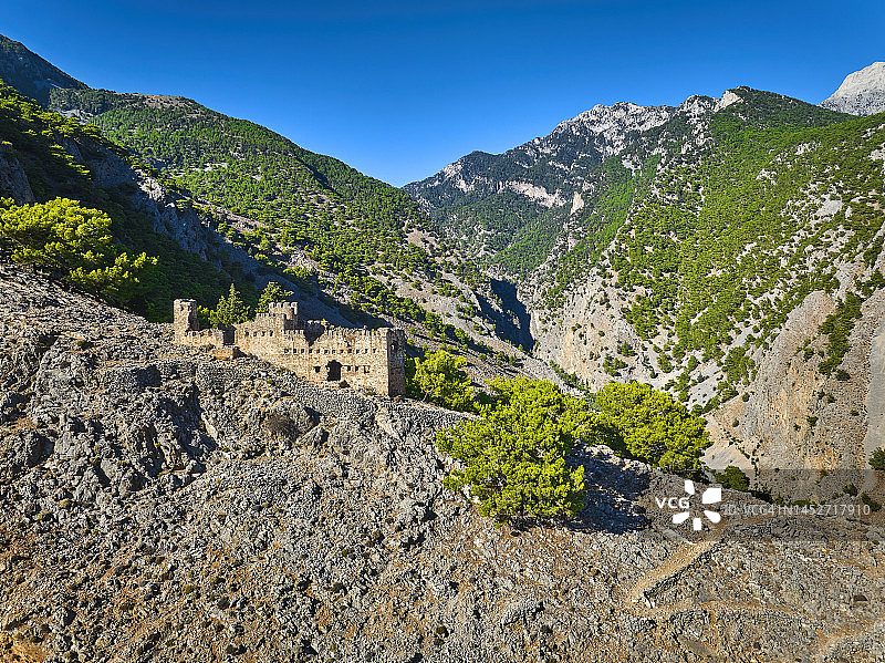克里特岛萨马利亚峡谷，希腊图片素材