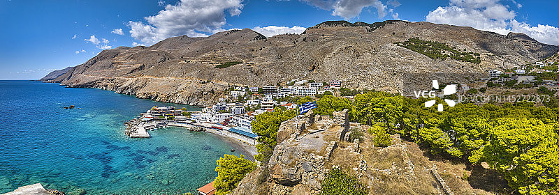 希腊克里特岛斯法基亚港口图片素材