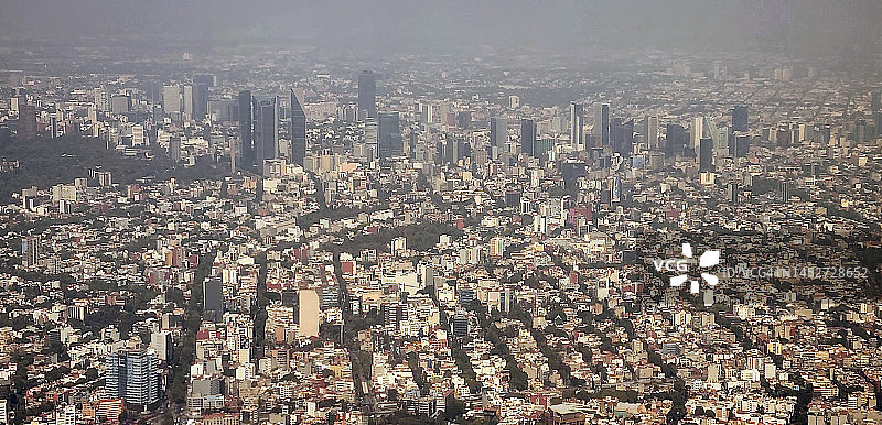 墨西哥城鸟瞰图图片素材