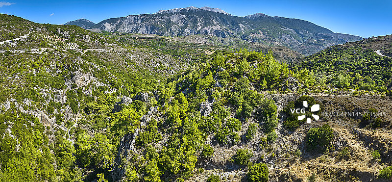 希腊克里特岛的白色山脉图片素材