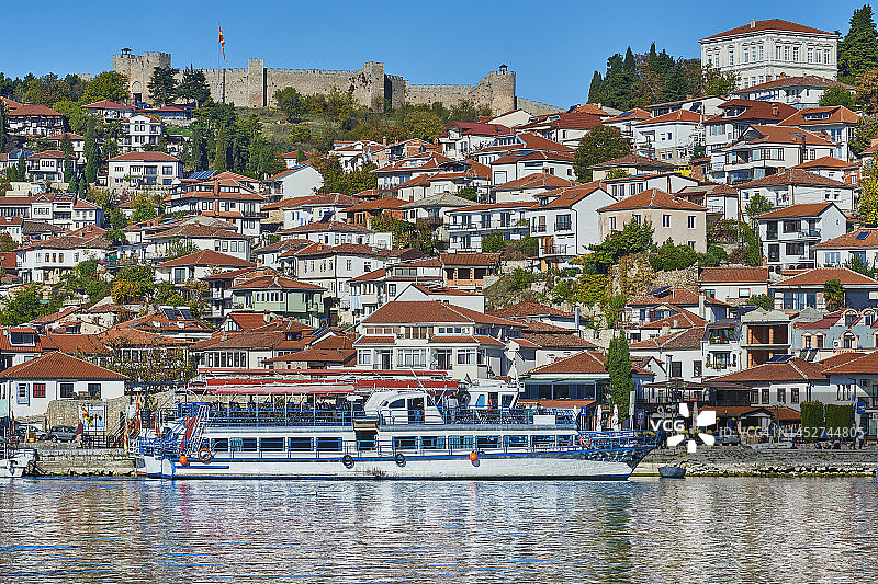 马其顿奥赫里德湖岸图片素材