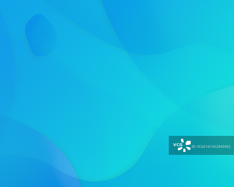 绿松石色和浅蓝色流动透明分层动态图形和对象图片素材