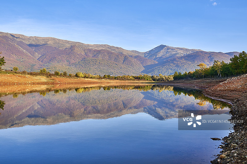 北马其顿沙尔山国家公园的戈利纳湖图片素材