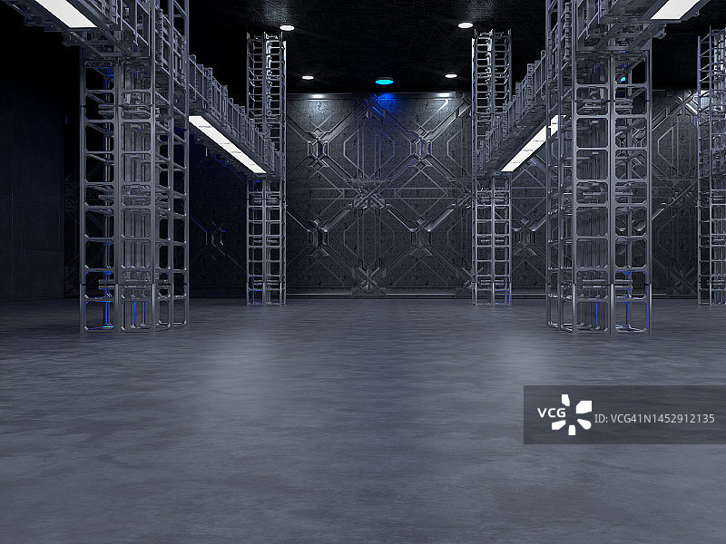 空现代仓库图片素材