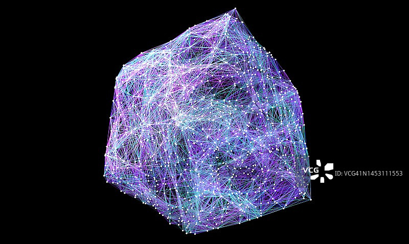 由粒子构成的大数据概念图像图片素材