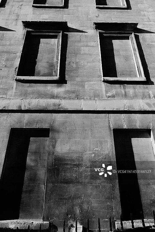 巴斯砖砌窗户（乔治亚时代的“窗户税”）图片素材