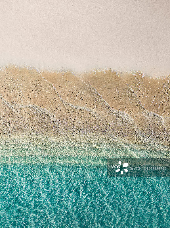 从无人机角度拍摄的Junkanoo海滩，拿骚，新普罗维登斯岛，巴哈马图片素材