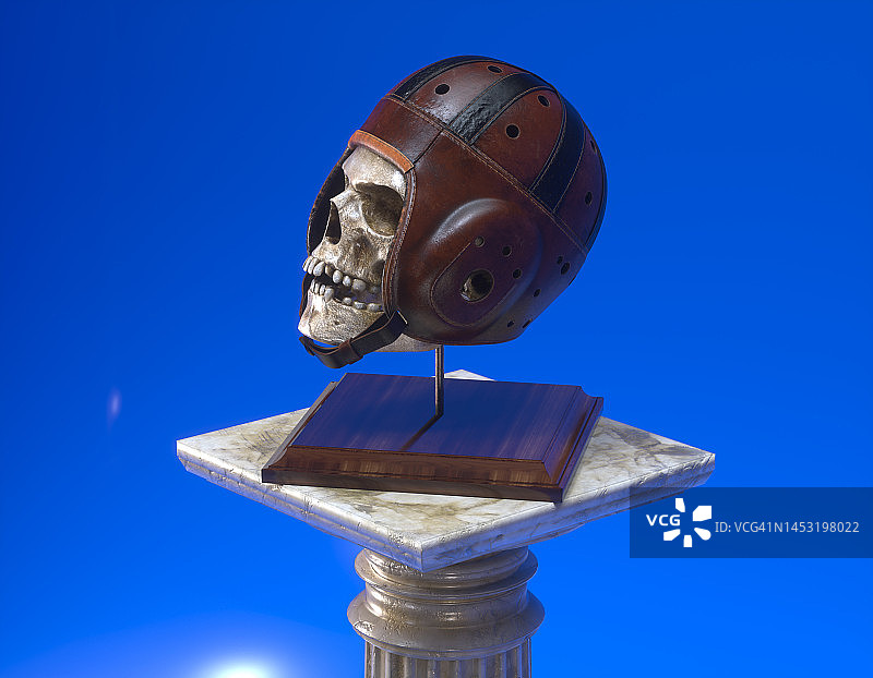 复古足球皮头盔图片素材