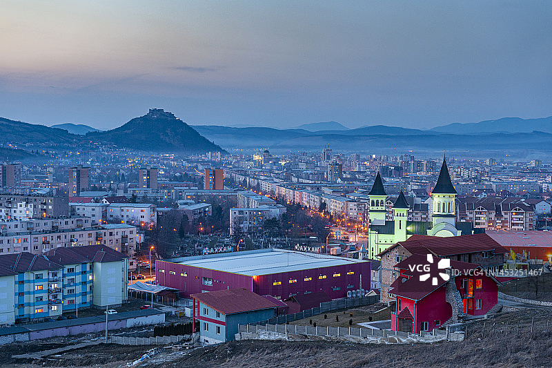 德瓦黄昏景色图片素材