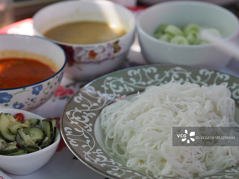 泰式米粉配咖喱图片素材