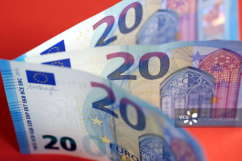 20欧元纸币图片素材