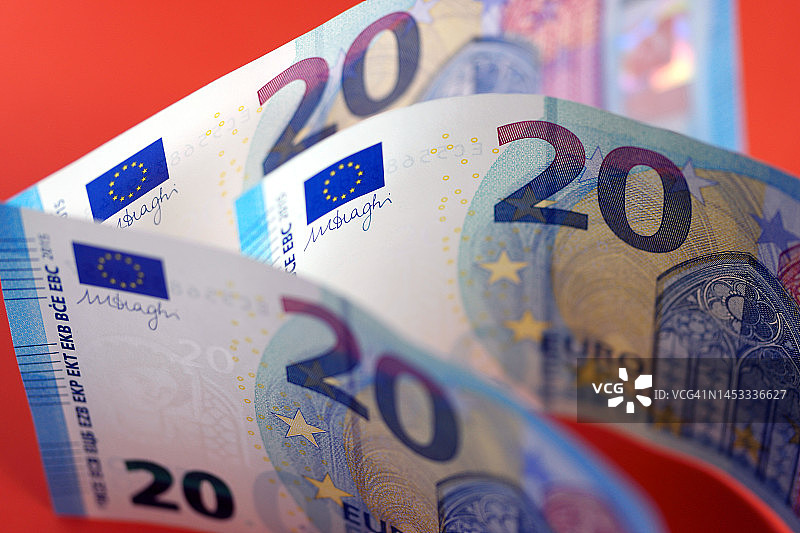 20欧元纸币图片素材
