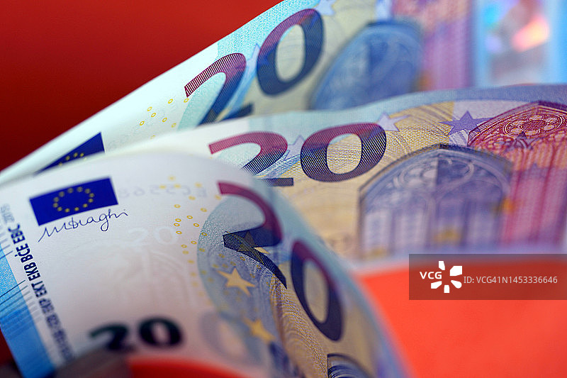 20欧元纸币图片素材