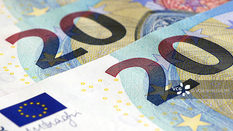 20欧元纸币图片素材