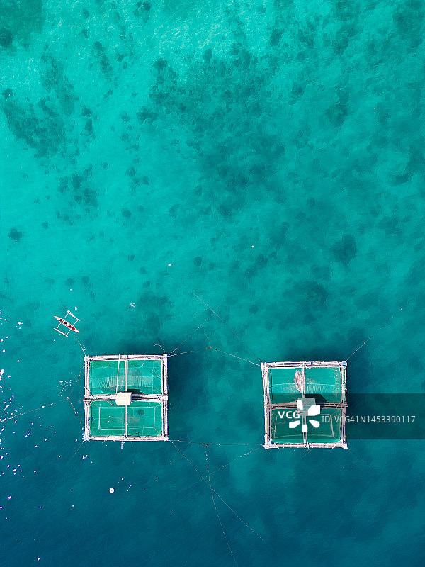 保和海的鱼笼图片素材